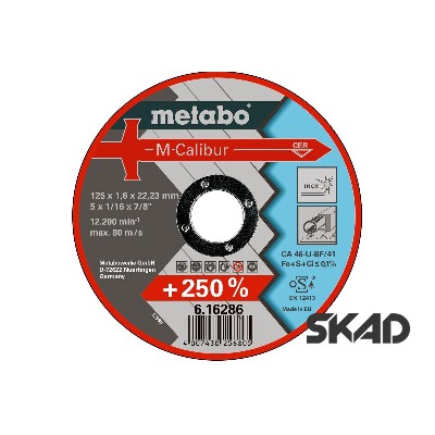   M-Celibur Inox 125x1,6x22,23 Metabo 616286000