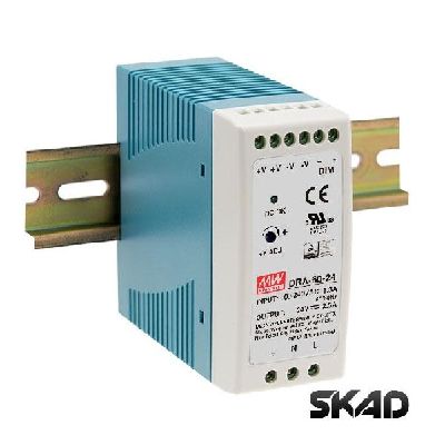   AC-DC 24V  DIN- Mean Well DRA-60-24