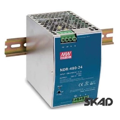   AC-DC 24V  DIN- Mean Well NDR-480-24