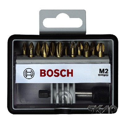 Набор бит Robust Line Bosch 12 БИТ TIN+ДЕРЖАТЕЛЬ. PH/PZ 25ММ. RL
