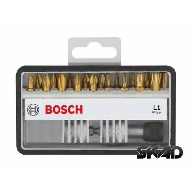 Набор бит Robust Line Bosch 18 БИТ TIN+ДЕРЖАТЕЛЬ. PH/PZ/T 25ММ. RL