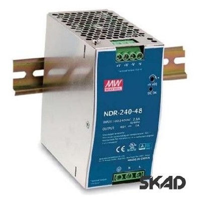   AC-DC 24V  DIN- Mean Well NDR-240-24