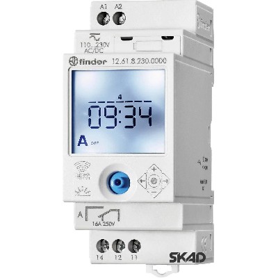    1CO 16A 110-230 AC/DC AgSnO2  1 LCD NFC  35 Finder 126182300000