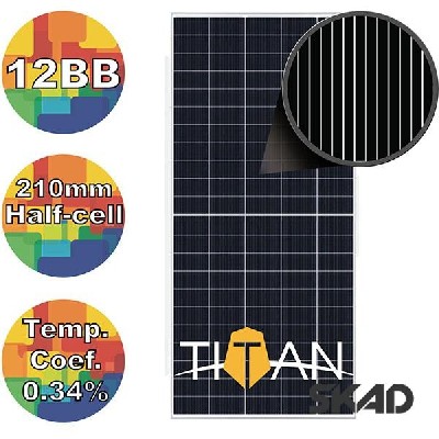 Солнечная батарея 535Вт моно, 12BB 210mm, TITAN Risen RSM110-8-535M